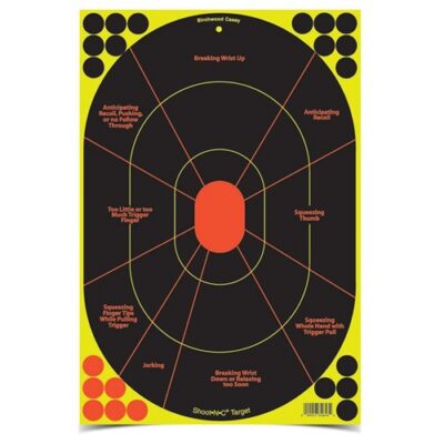 Birchwood Casey 34653 Shoot-N-C Handgun Trainer Self-Adhesive Paper 12″ x 18″ Ov