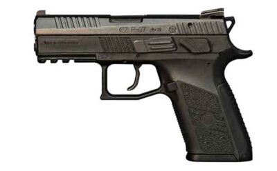 CZ 91086 P-07 Compact 9mm Luger 3.80″ 15+1 Black Black Polymer Grip