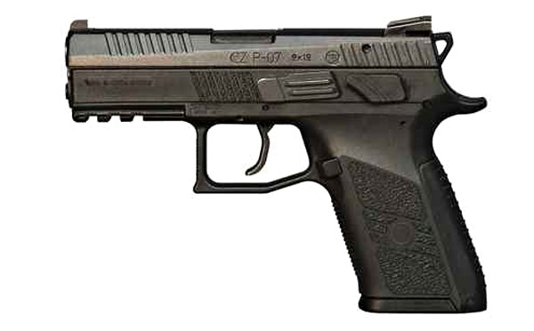 CZ 91086 P-07 Compact 9mm Luger 3.80" 15+1 Black Black Polymer Grip