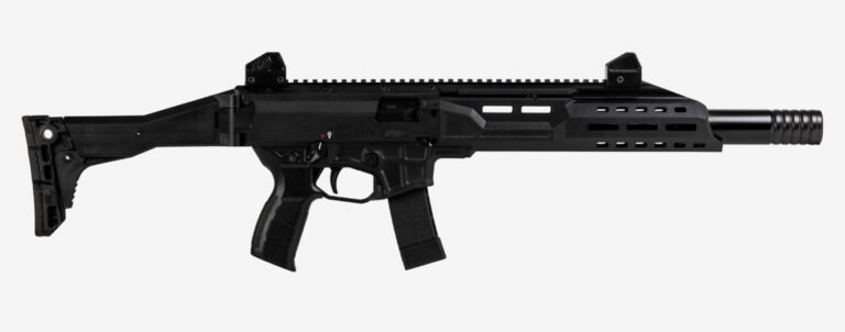 SCORPION 3+ CARBINE 9MM LUGER SEMI-AUTO RIFLE SCORPION 3+ CARBINE 9MM LUGER 16.3'' BBL (5)20RD MAGS BLACK
