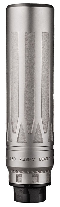 NOMAD TI 7.62MM/30 CALIBER RIFLE SUPPRESSOR NOMAD TI 7.62MM/30 CALIBER DIRECT THREAD SUPPRESSOR SILVER