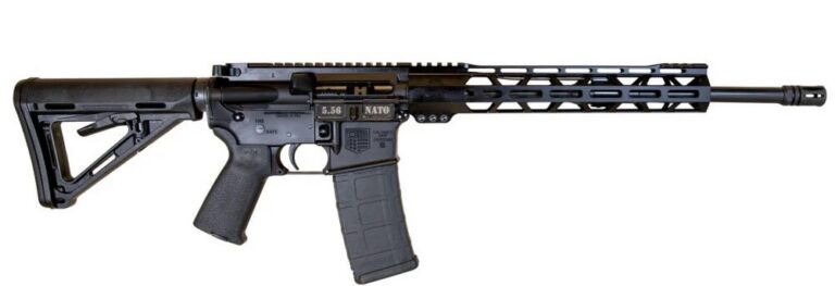 Diamondback DB1717K001 DB15 5.56x45mm NATO 30+1 16" Black Nitride Threaded Barrel, Black Hard Coat Anodized Picatinny Rail Aluminum Receiver, 12" M-LOK Handguard, Black Synthetic Magpul Carbine Stock & Black Magpul Grip