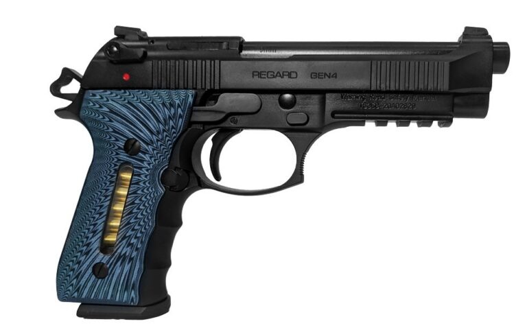EAA 390087 Girsan Regard MC Gen4 9mm Luger 4.90" 18+1 Black Blue G10 Grip