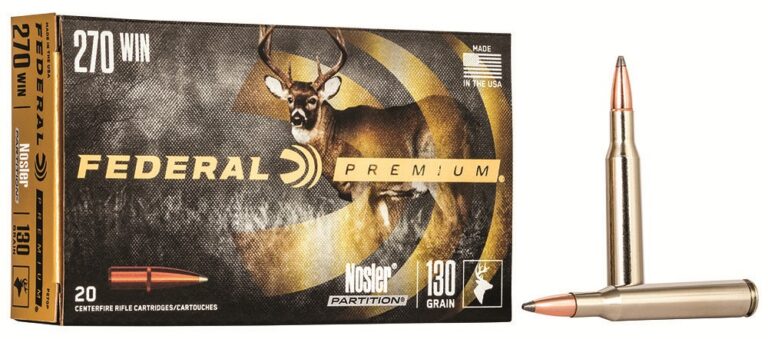 Federal P270P Premium 270 Win 130 gr Nosler Partition (NP) 20 Bx/ 10 Cs