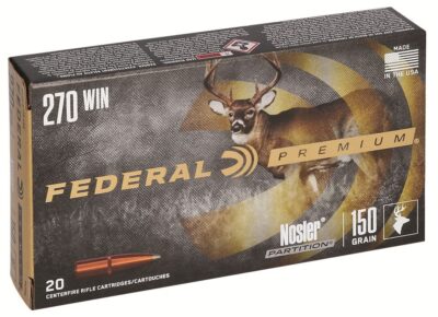 Federal P270E Premium  270 Win 150 gr Nosler Partition (NP) 20 Bx/ 10 Cs