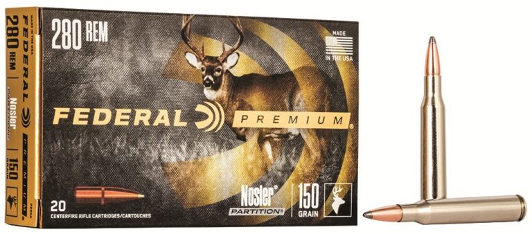 Federal P280A Premium  280 Rem 150 gr Nosler Partition (NP) 20 Bx/ 10 Cs