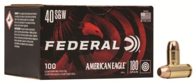 FEDERAL 40 S&W 180GR FULL METAL JACKET AMMO 100RD