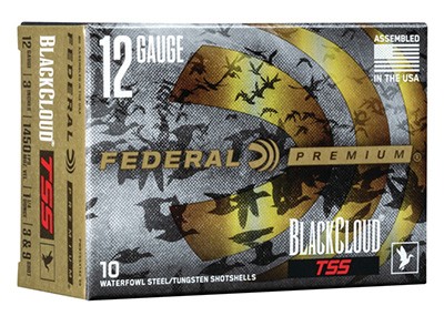 Federal Black Cloud TSS, 12 Ga, 3″, 1-1/4oz, 3-9 Shot Blend, 10rd Box