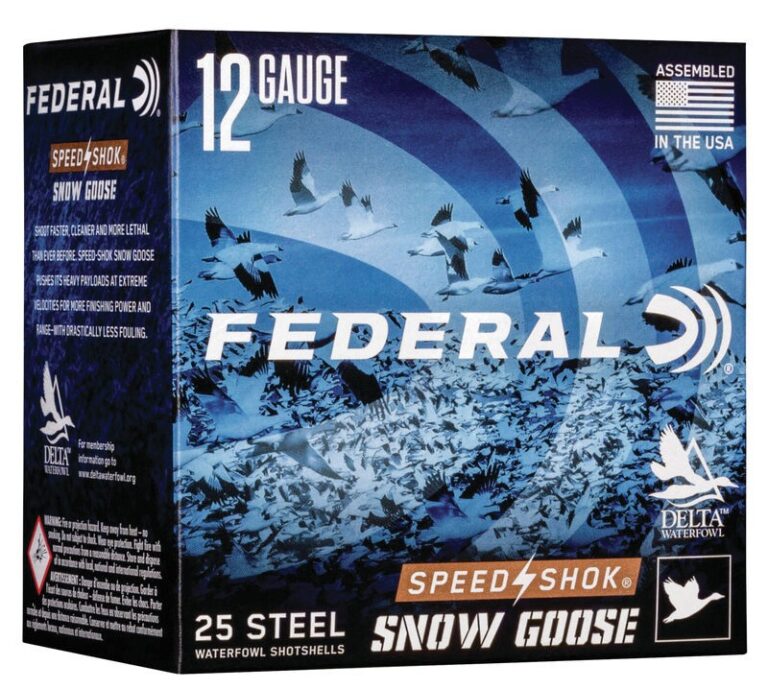 FEDERAL SPEED-SHOK HV STEEL SNOW GOOSE 12GA 3" 1 1/4OZ BB AMMO 25RD