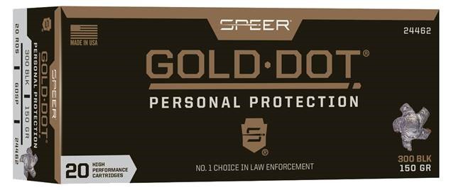 Federal 24462 Gold Dot  300 Blackout 150 gr Speer Gold Dot 20 Bx/ 10 Cs