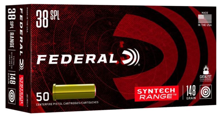 Federal AE38SJ1 38 Special 148 gr Synthetic Jacket Wadcutter 50 Bx/ 10 Cs