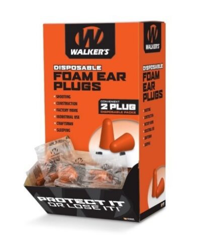 Walkers GWPFP200BX Ear  Plugs Counter Display Foam 32 dB Orange 100 Pair