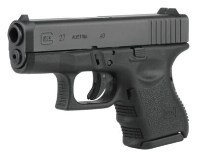Glock PI2750201 G27 Gen3 *CA Compliant Sub-Compact 40 S&W 9+1 3.43″ Black Polygonal Rifled Barrel, Operator Flag Cerakote Serrated Steel Slide & Polymer Frame, Operator Flag Textured w/Interchangeable Backstraps Grip, Right Hand Black Black Polymer