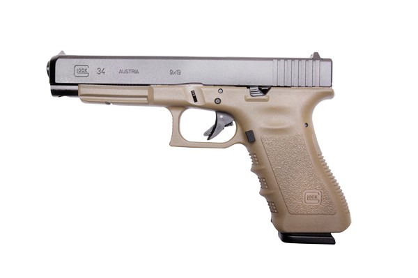 Glock 34 Gen3 9mm Od Green Frame Black Slide 5.32" 10rd Ca