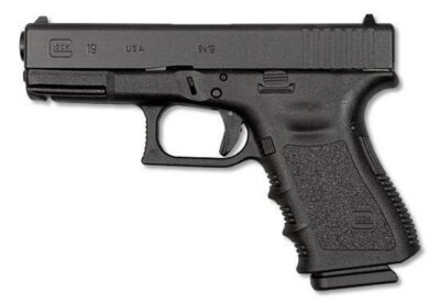Glock UI1950201 G19 Compact 9mm Luger 4.01″ 10+1 Black Black Polymer Grip Fixed