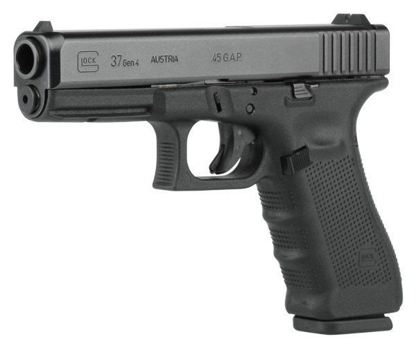 Glock PG3750201 G37 Gen 4 45 GAP 4.48" 10+1 Black Black Interchangeable Backstra