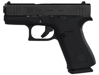 Glock 43X 9MM Black 3.39″ 10+1 FS