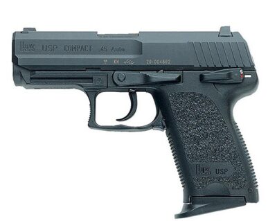 HK 704537A5 USP45C Compact V7 LEM 45 ACP 3.78″ 8+1 Black Black Polymer Grip
