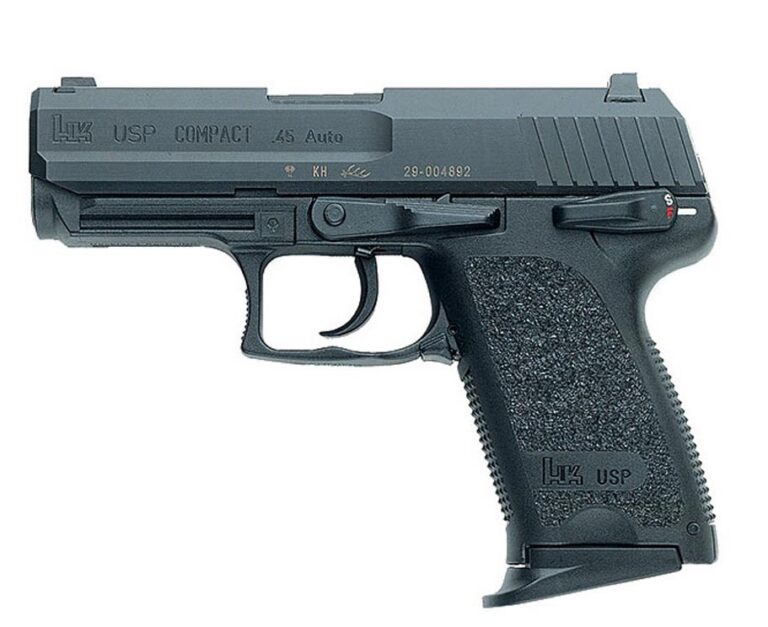 HK 81000336 USP V1 Compact 40 S&W 12+1 3.58" Black Polygonal Rifled Barrel, Black Serrated Slide, Black Polymer Frame, Black Polymer Grip, Ambidextrousp