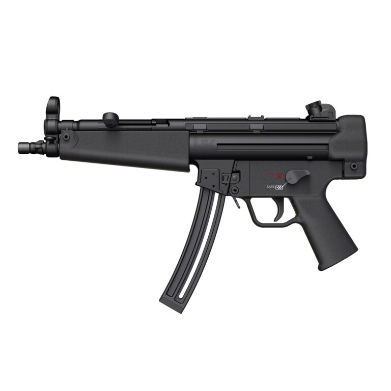HK 81000471 MP5 22 LR 8.50" 10+1 No Stock (Sling Mount) Overall Black Polymer Grip with Adjustable Rear Sight Right Hand