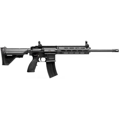 HK MR556A1 5.56 16.5″ 9″ M-LOK Handguard Black Rifle w/(1) 10rd Mag and Troy Microsights