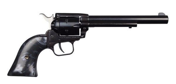 Heritage, Rough Rider, Single Action, 22LR, 6.5" Barrel, Alloy Frame, Black Finish, Black Pearl Grips, 6Rd