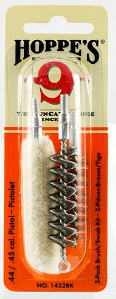 HOPPES 3-PACK BRUSH/SWAB KIT .44/.45