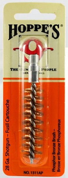 Hoppe’s 28ga PhosphorBronze Shotgun Cleaning Brush HOPPE’S 28 GAUGE BRONZE SHOTGUN BORE BRUSH
