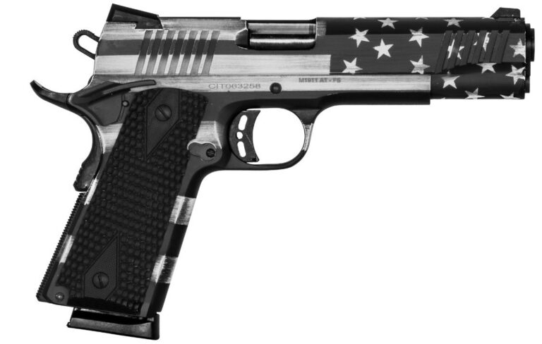 Citadel CITC45FSPUSG M-1911 45 ACP 5" 8+1 American Flag Battleworn Gray Cerakote