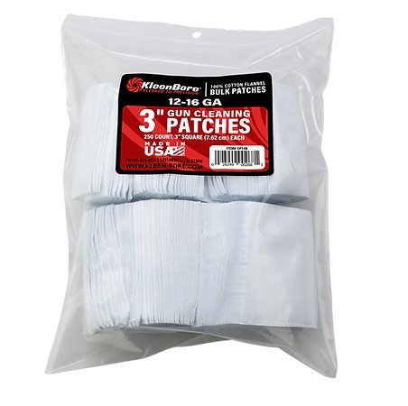 KleenBore 3? 12-16 Gauge Cleaning Patches (250PK)