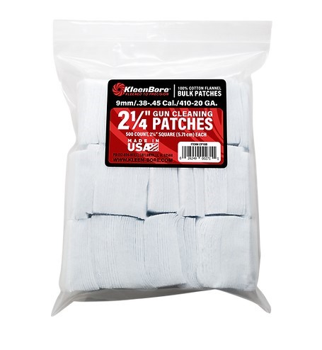 KleenBore 2-1/4? .38-.45 Cal. & . 410-20 Gauge Cleaning Patches (500PK)