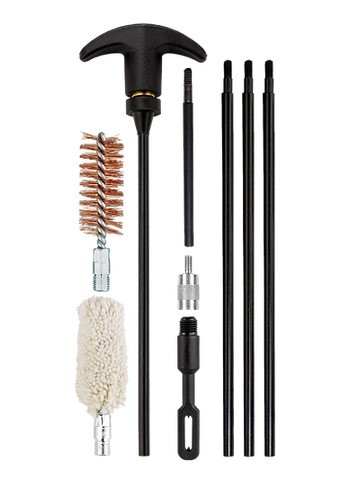 Kleen-Bore Valu-Pak, Cleaning Kit, KleenBore Rigid Rods, Rod Extension/Adapter, Cotton Mop, Phosphor Bronze Brush, 12 Gauge VP12