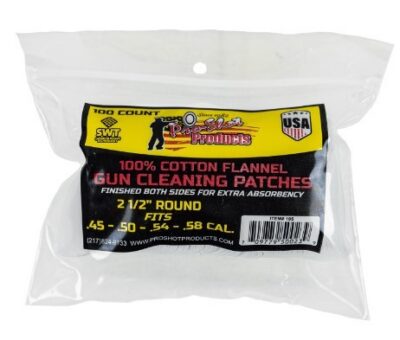 PROSHOT 21/2IN ROUND PATCHES – .45 CAL. TO .58 CAL. – 100 COUNT 105