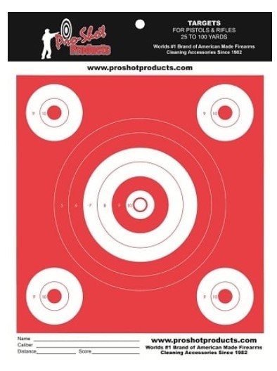 PROSHOT 6" BULLSEYE DAY GLOW ORANGE