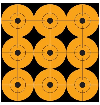 Pro-Shot 2RDOT-108 Peel & Stick 2" Orange Target Dots 12 sheets