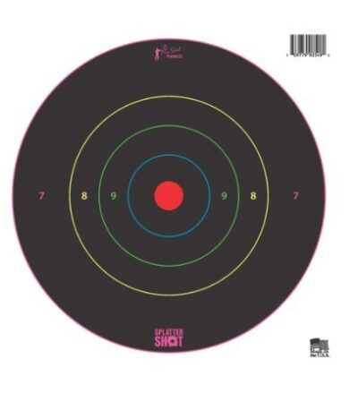 SPLATTER SHOT 8″ BULLSEYE MULTI-COLOR RINGS – HEAVY TAG PAPER – 6 PK