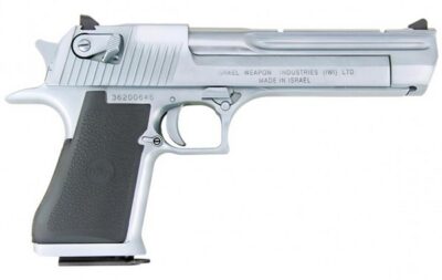 Magnum Research DESRT EAG 44M POLISH CHROME CA
6″ BBL|RUBBER GRIPS|CA COMPLY
44 Magnum