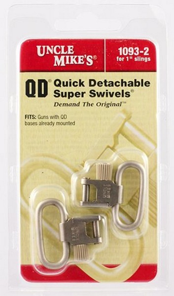Uncle Mikes 1093-2 Quick Detachable Swivels Swivel Set 1"