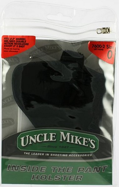 Uncle Mikes 76002 Inside The Pants with Retention Strap LH 2-3" Sm/Med DA Revolv
