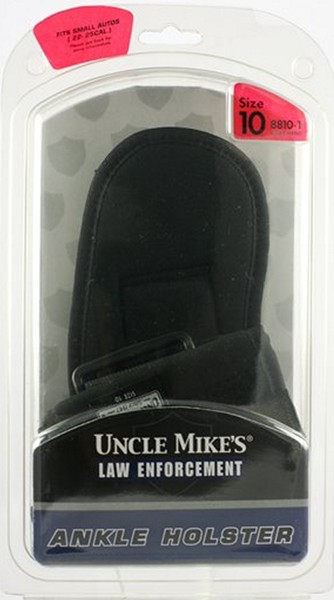 Uncle Mikes 8810 Ankle Small Autos .22-.25 Cal Cordura Nylon Black