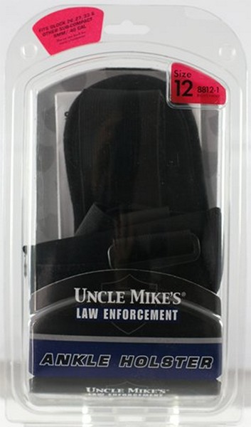 Uncle Mikes 8812 Ankle Fits Glock 26/27/33 Cordura Nylon Black