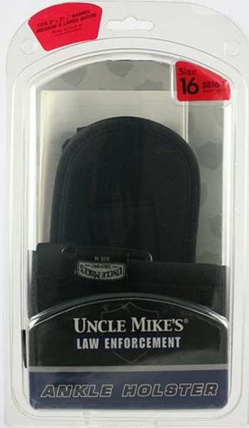 Uncle Mikes 8816 Ankle 3.25-3.75" Med/Lg Auto Cordura Nylon Black
