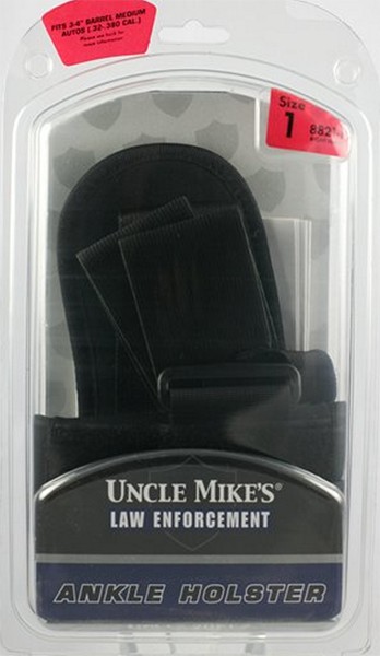 Uncle Mikes 8821 Ankle 3-4" Med Auto Cordura Nylon Black