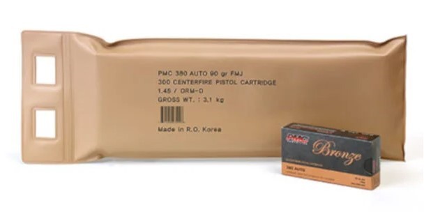 PMC Bronze Pistol Ammo Battle Pack 380 ACP FMJ 90 gr. 300 rd.