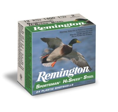Remington Sportsman Hi-Speed Steel 12ga, 3″, 1 1/8oz, #4, 25rd Box