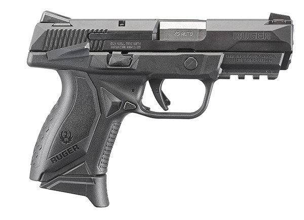 Ruger 8648 American Compact 45 ACP 3.75" 10+1 Black Polymer Black Wrap Around Er