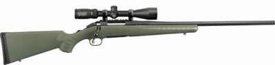 Ruger 16953 American 6.5 Creedmoor 4+1 22″ Threaded Barrel, Matte Black Alloy Steel, Moss Green Synthetic Stock, Includes Vortex Crossfire II 4-12x44mm Scope, Flush Fit Magazine