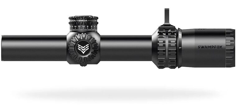 ARROWHEAD 1-8X24MM SFP ILLUMINATED RIFLE SCOPE ARROWHEAD LPVO 1-8X24MM SFP ILL GUERRILLA DOT MOA-GREEN BLK