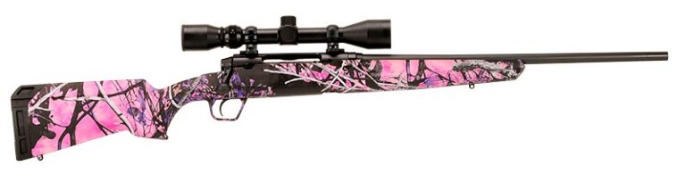 Savage 57476 Axis XP Compact 6.5 Creedmoor 4+1 20" Muddy Girl Matte Black Right