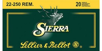 Sellier & Bellot SB22250A Rifle  22-250 Rem 55 gr Sierra GameKing Boat-Tail Soft